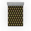 Drap-housse abstrait Ambesonne motif géométrique rétro gris anthracite / moutarde-106731553