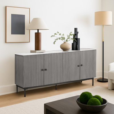Arellys 68" Wood 4-Door Credenza