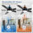 48Inch Black Ceiling Fans With Lights And Remote,48 Inch Ceiling Fan With Adjustable Color Temperature, 6-Speeds Noiseless Revisible Dc Motor For Bedroom, Kitchen, Living Room