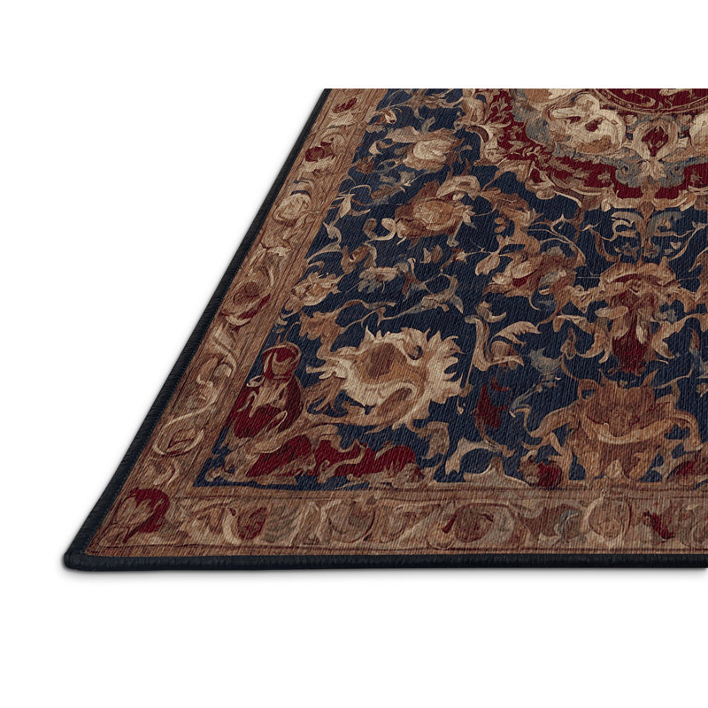 Tapis brun lavable à la machine, Rectangle 7 pi x 10 pi