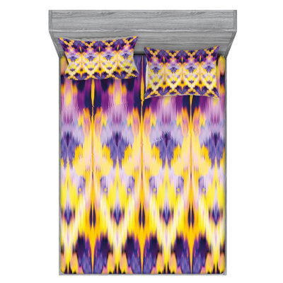 Microfiber Ikat Sheet Set