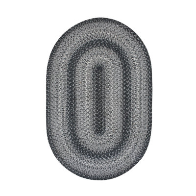 Cynita Braided Jute Non-Shedding Premium Charcoal/Grey Rug