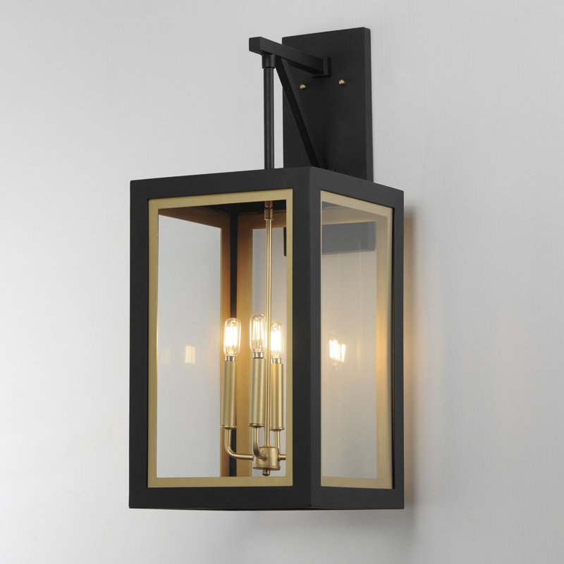 Neoclass Aluminum Wall Light, Black/Gold