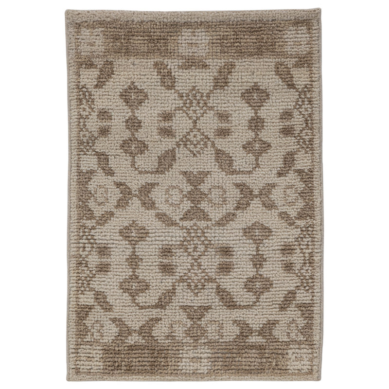Tapis d'intérieur en laine noué à la main Vanna Villa, Ivoire ivoire, 3 pi x 5 pi