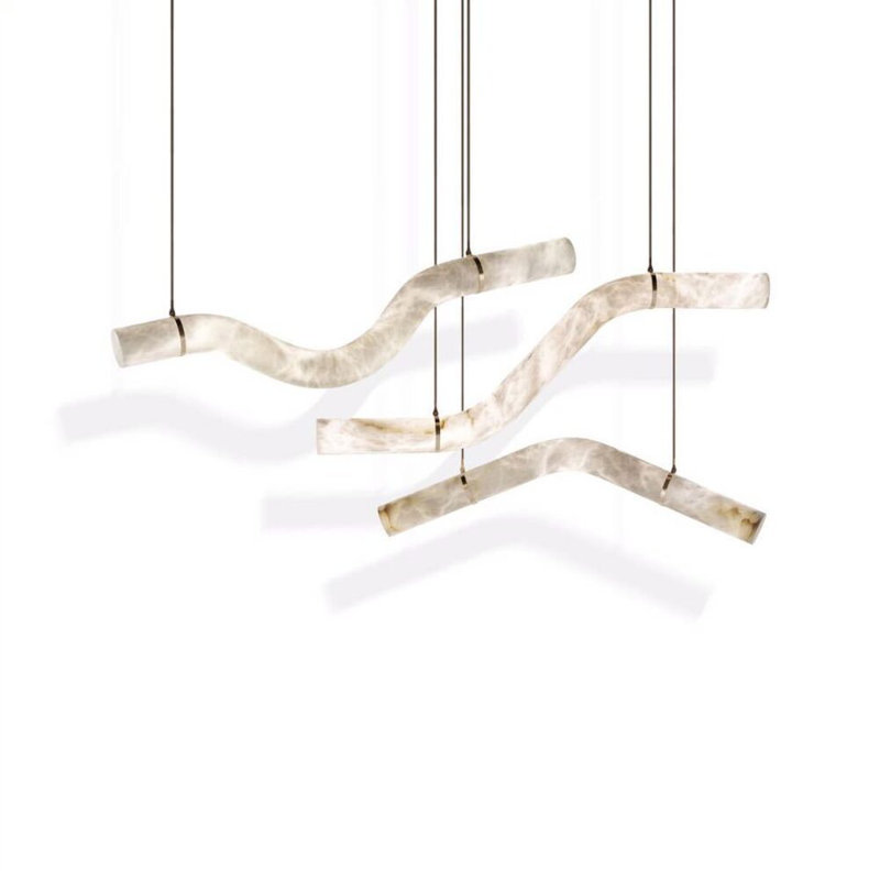 Alabaster Infinity Pendant Lamps, Style A