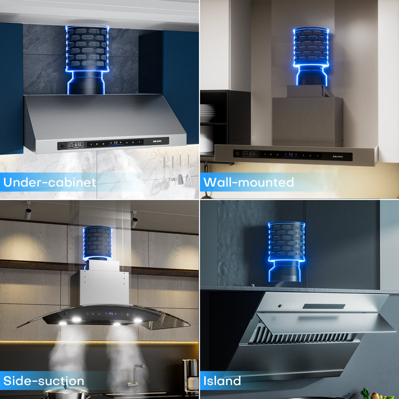 Ensemble de filtre à plasma actif 6 po pour hottes de cuisine - 5 ans sans entretien, élimine les odeurs de cuisson, universel
