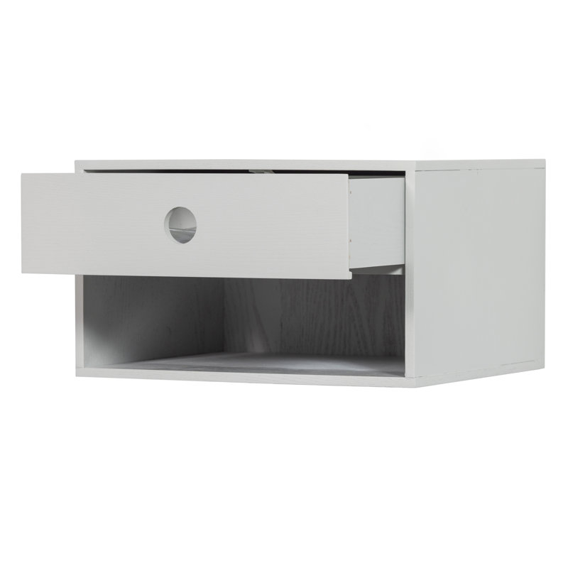 Makiaya 34cm W Manufactured Wood Bedside Table, Mist