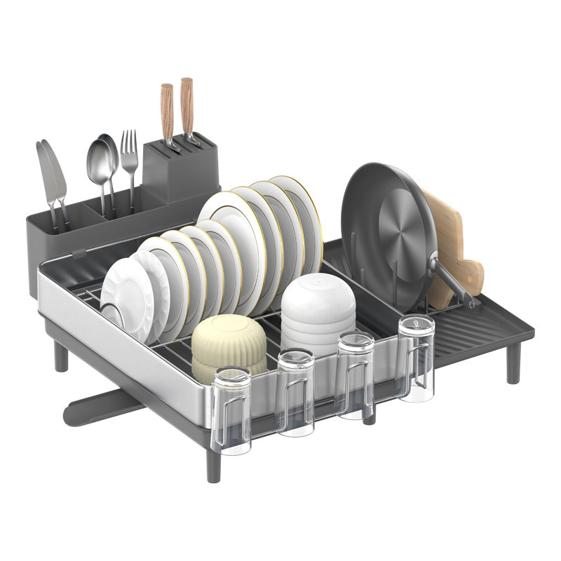 Caseyville Adjustable Stainless Steel Dish Rack