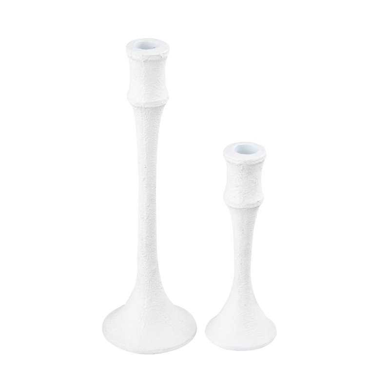 Ensemble de 2 bougeoirs Miro - blanc