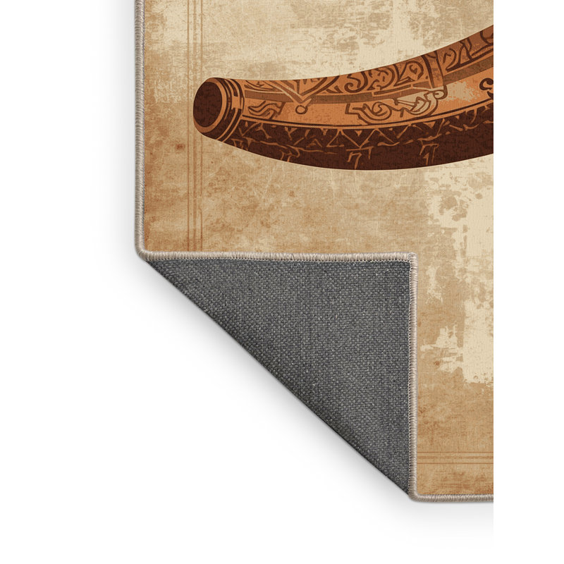 Tapis beige moelleux moelleux de style rustique Pitkin, 2 x 4