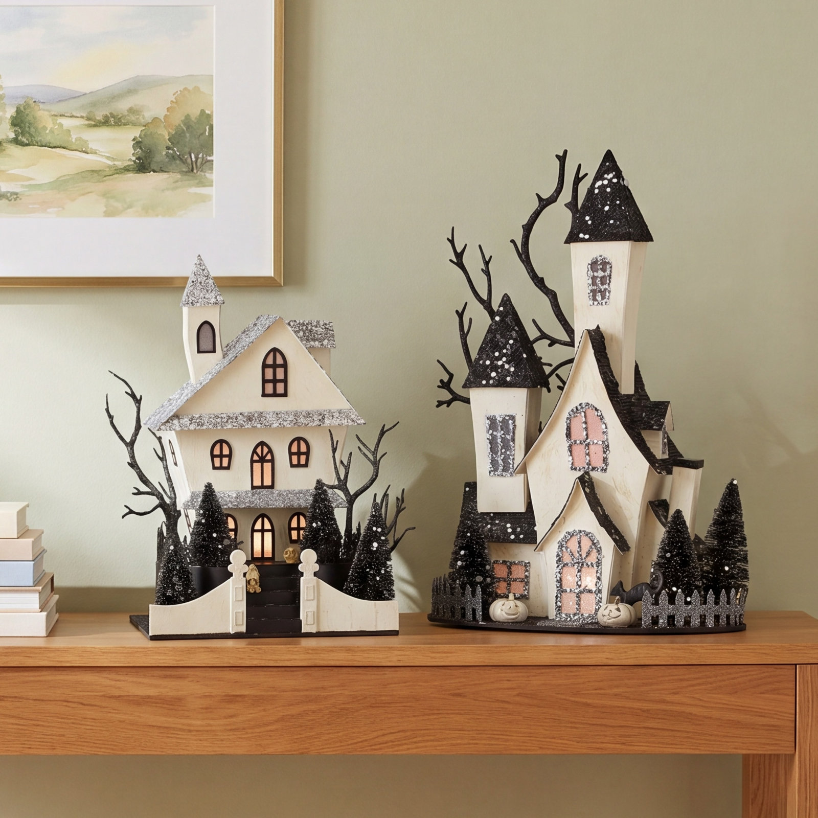 Lichter 2-Piece Lighted Haunted House Set