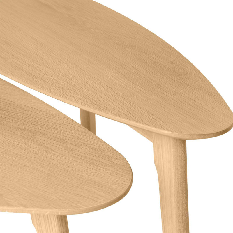Goins Solid Wood Three Leg Coffee Table