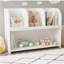 Bibliothèque de rangement avec 4 compartiments, étagère de rangement, support, tablette de rangement pour jouets, convenant à une chambre d'enfant, une salle de jeux, une chambre de bébé