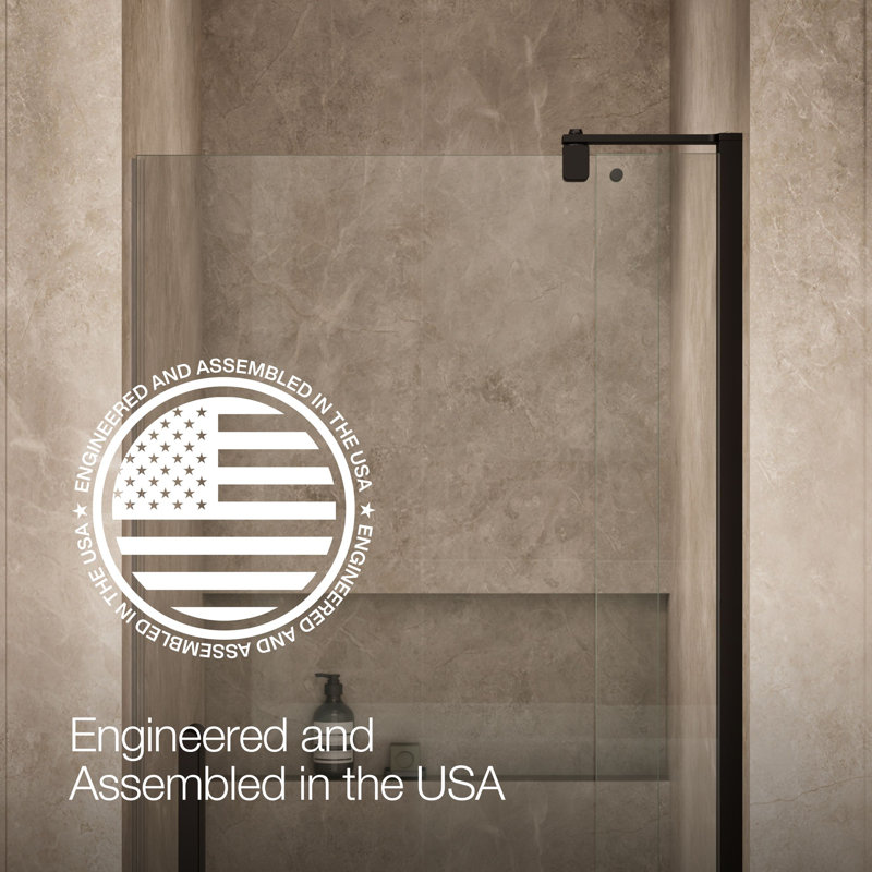 Revel 36'' x 70'' Pivot Shower Door with CleanCoat® Technology, Anodized Dark Bronze