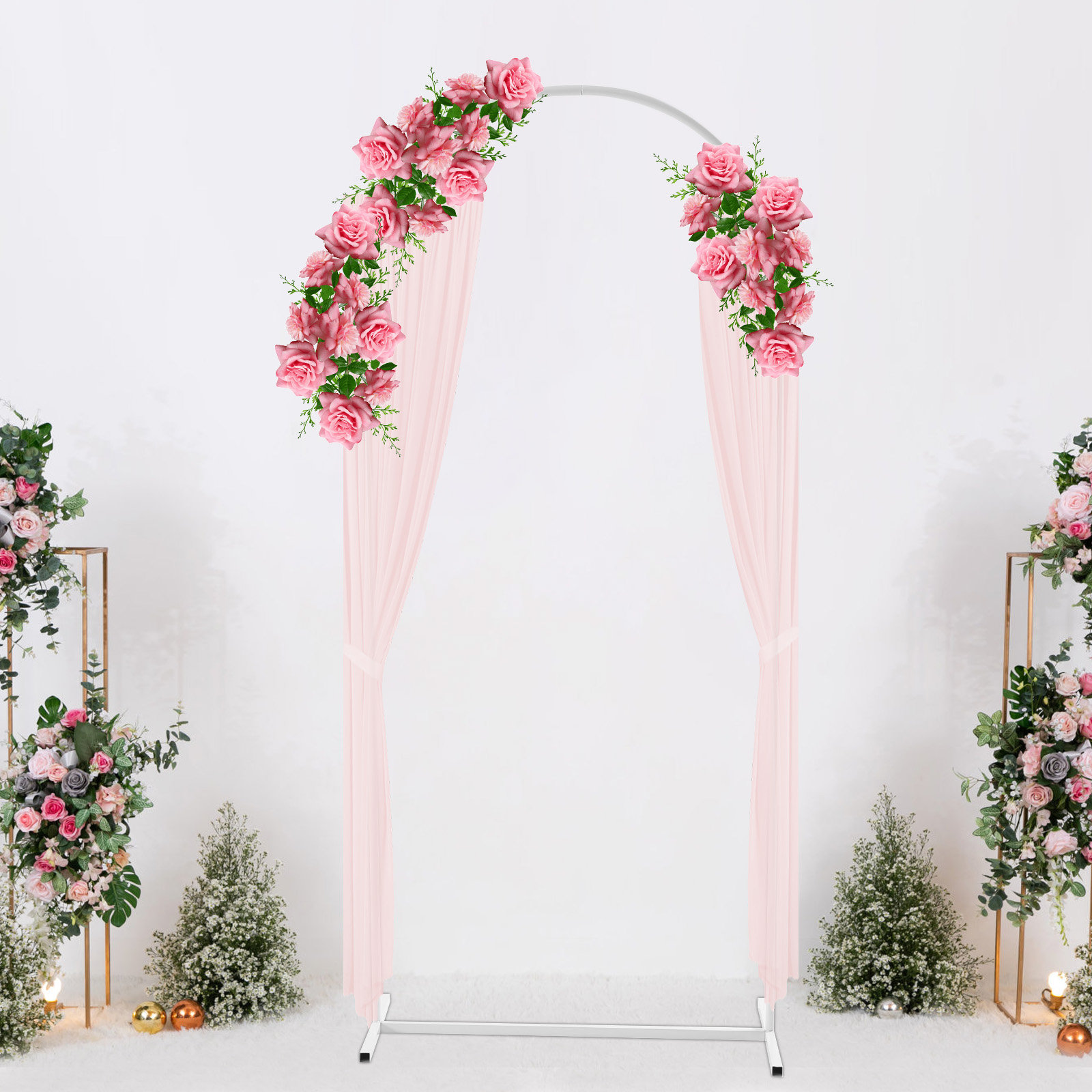 Gold Large 4.9 Feet Tall Wedding Sign Stand, Seating Chart Frame, Floral  Ceremony Decorations