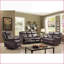 Canapé inclinable double, canapé-lit moderne, l 85 po brun foncé | Polyuréthane