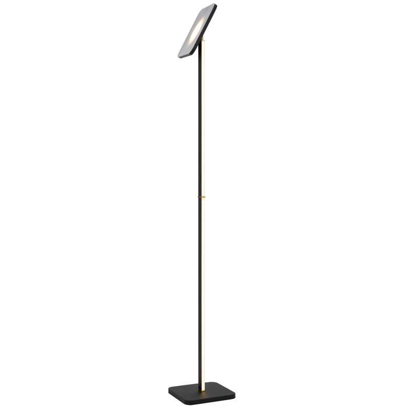 Lampadaire DEL Stratos, 181 cm de hauteur, métal noir sable, 44 W, dimmable, 2800 lumens, 3000 K
