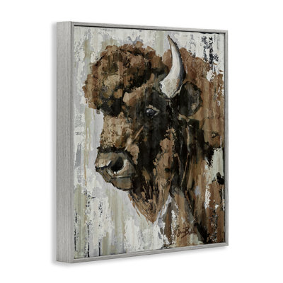Giclée abstraite encadrée par Bison