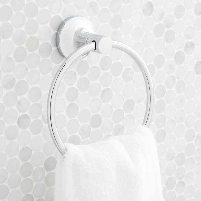 Lentz 6-1/2" Wall Mounted Towel Ring, Chrome