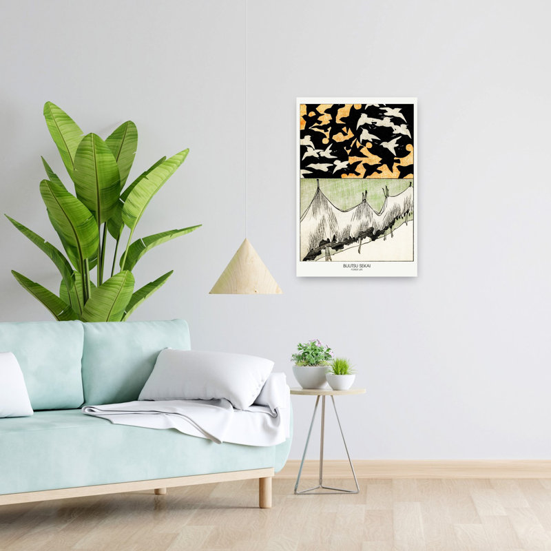 Dashiell Contemporary Art Abstract Contemporary Bird Forest Landscape Wall Art - Wrapped Canvas Print