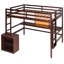 Lit mezzanine simple avec bureau et Fascination - Fabrication en bois massif au choix-117515026-117515023