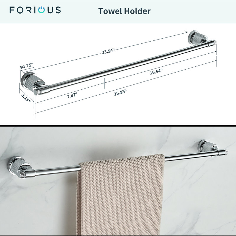 4 - Piece Bathroom Hardware Set, Chrome