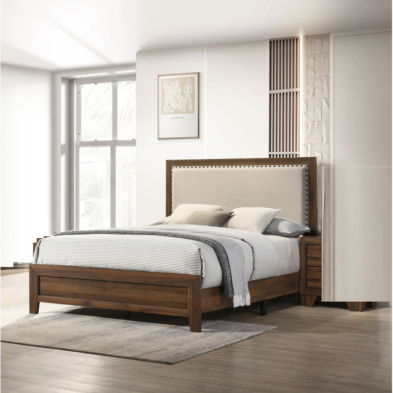 Mobilier de chambre à coucher en bois, Complète, Brun