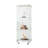 3 Shelves Glass Display Cabinet With One Door - White For Office, Bedroom, Living Room Standing Floor Quick Installation