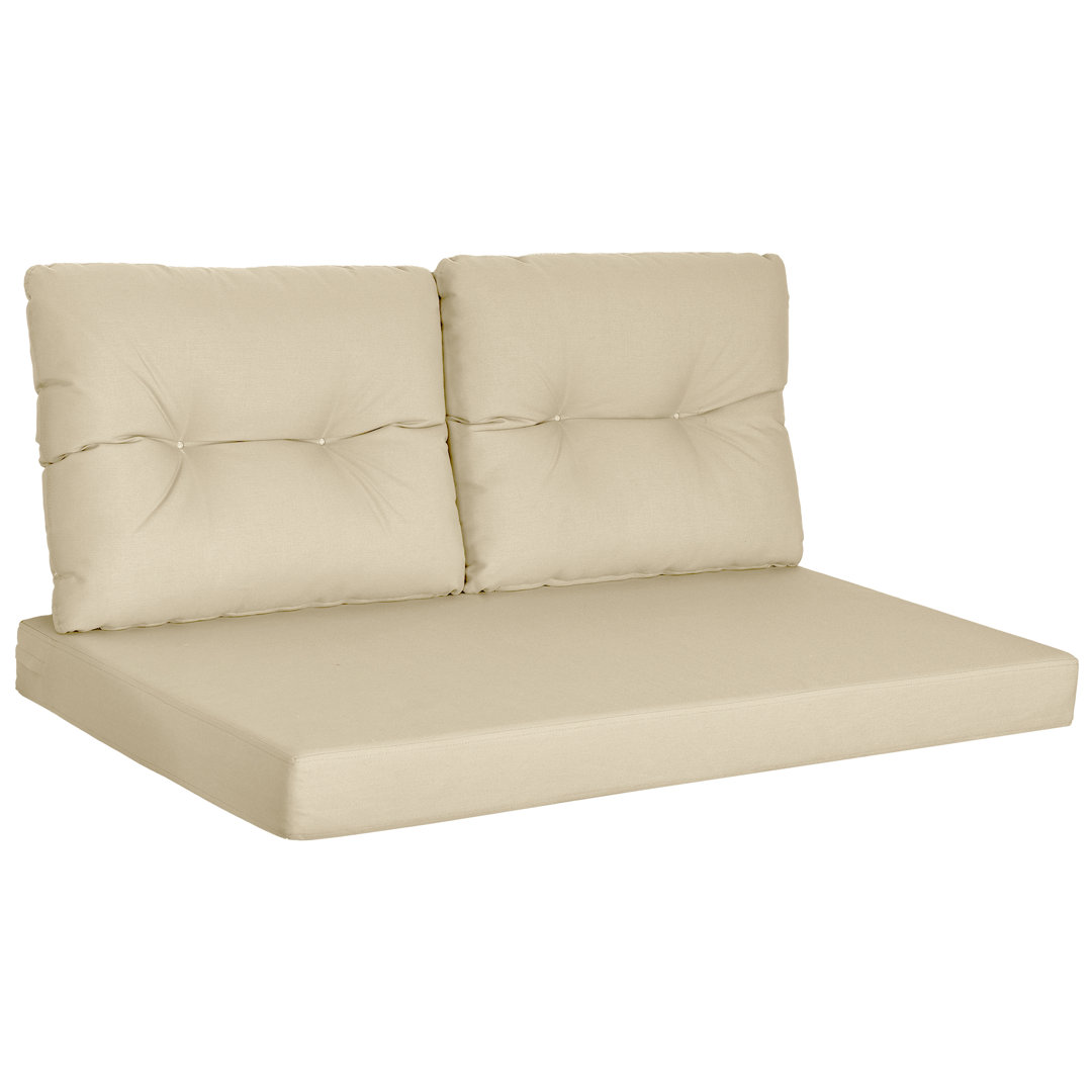 Outdoor 4'' Thick Loveseat Sofa Patio Furniture Cushions 46'' W X 26'' D Outdoor Couch Cushions Replacement Cushion Set Seat/Back Cushion (SOFA NOT INCLUDED) Latitude Run® Cushion 