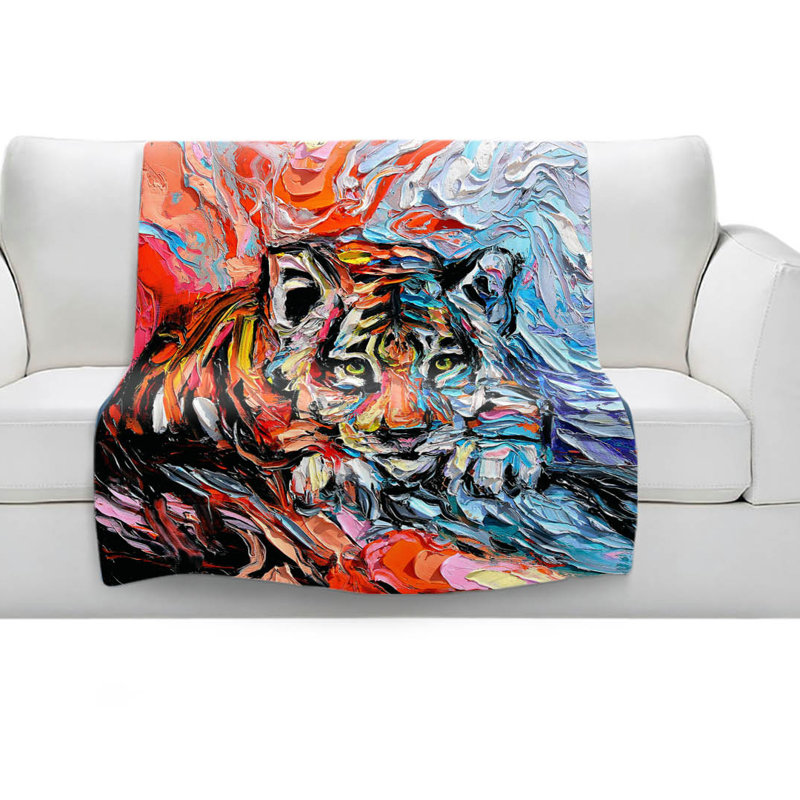 Hand Woven Throw Blanket, 51" x 60"