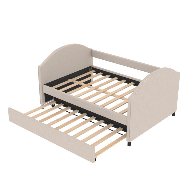 Lit de jour avec couchette Mirash, Beige