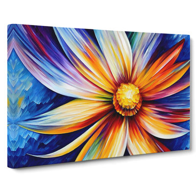 Painted Daisy Flower Vol.1 Abstract - Wrapped Canvas