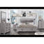 Table de chevet grise avec 2 options de rangement