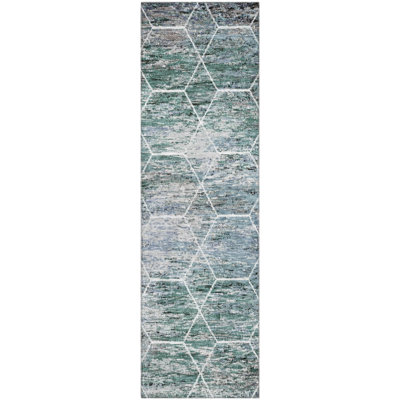 Premium Machine Washable Lubbers AMF1724 Geometric Rug
