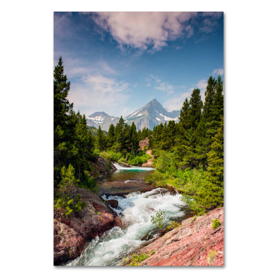 Cliffton 'Glacial Creek' Photographic Print on Wrapped Canvas