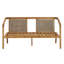 Ensemble de canapés de patio durable, conversation rustique en bois d'acacia pour le patio à la maison