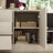Comfortable Bench With Storage Cabinet And 2-Shelf
