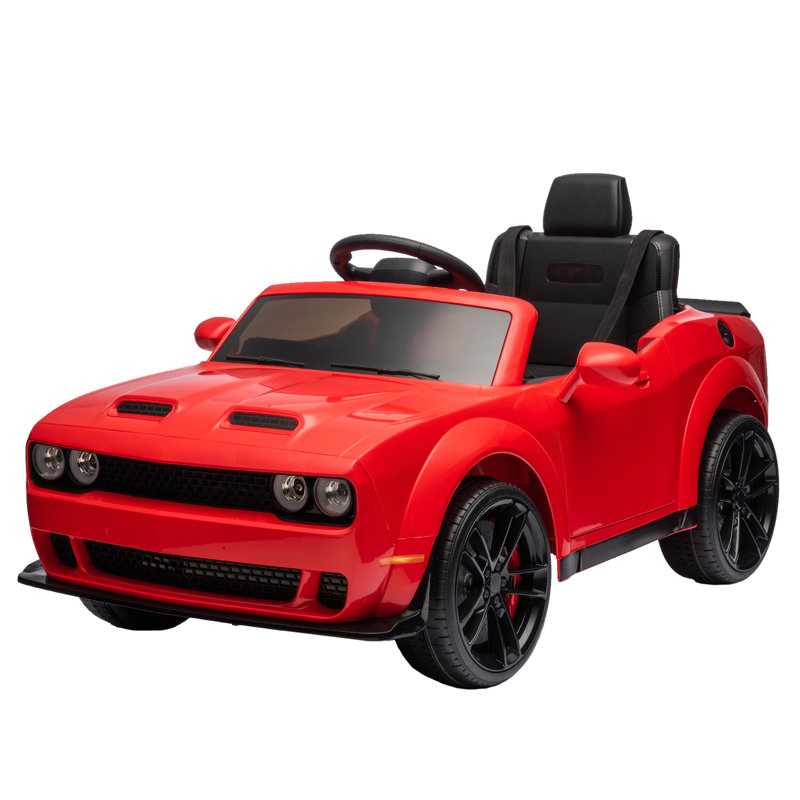 Voiture sous-marine 12 V pour enfants Dodge, véhicules électriques avec télécommande, lumières DEL, audio sans fil et MP3