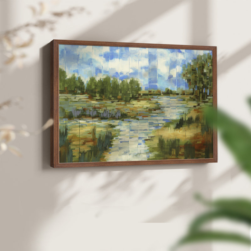Escape to Eden -Framed Print - Restickable, H 8 po x l 10 po, Noyer