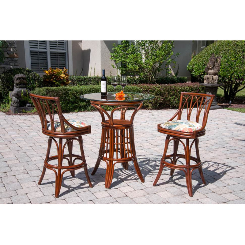 Tabouret tournant 30 "Chanavia, Terre de Sienne, Coucher de soleil de Tuvalu
