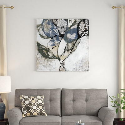 "Crackled Stems II", peinture sur toile tendue