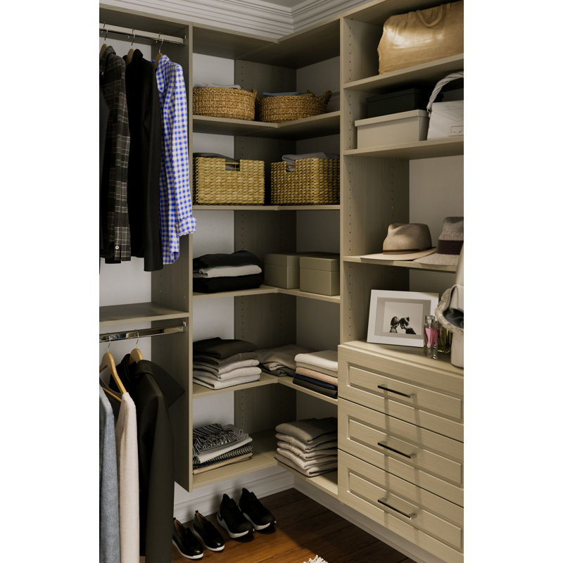 84'' - 115'' Closet System (Can Be Cut To Fit), Weathered Grey