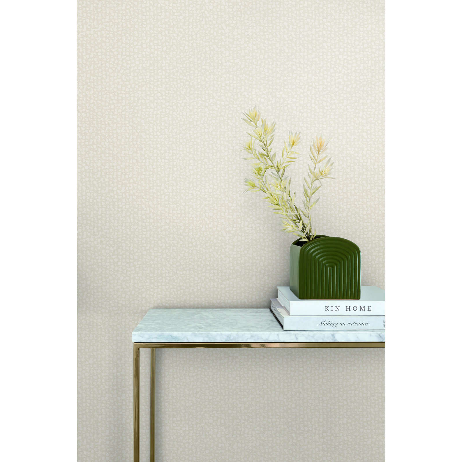 Sylvie Modern Polka Dots Wallpaper, White