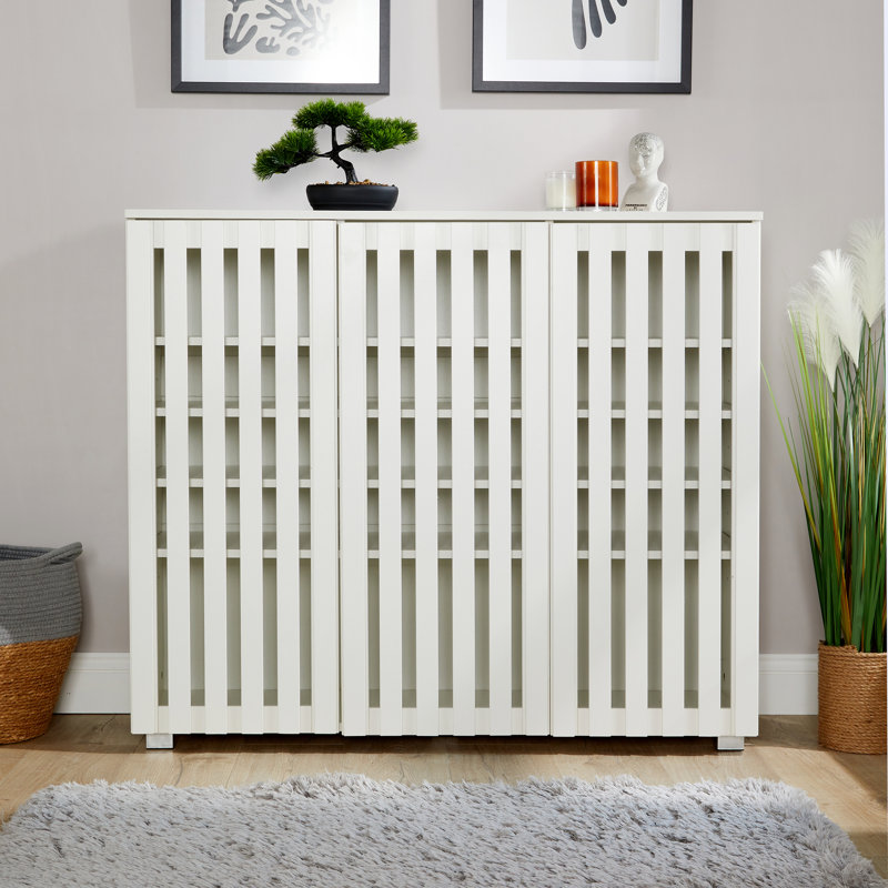 Boehike 20 Pair Shoe Storage Cabinet, White