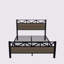 Structure de lit double, brun