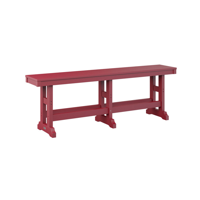 Banc de jardin d'extérieur Garden Classic, Rouge écarlate, H 23 po x l 66 po x P 12,5 po