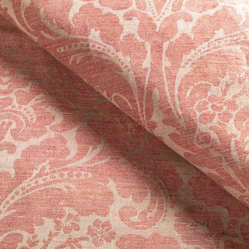 Acanthus Damask Fabric, Berry
