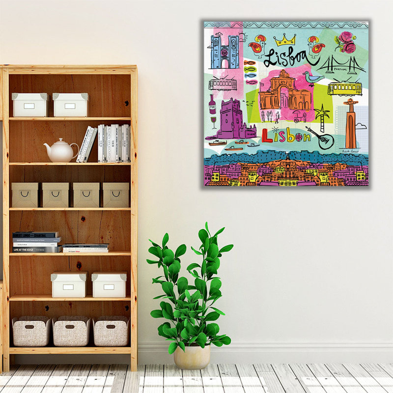 «Global Travel VIII», reproduction d'art sur toile, H 12 po x l 12 po