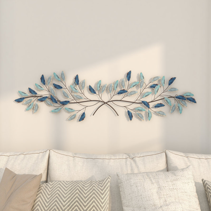 Décoration murale feuille métallique texturée
