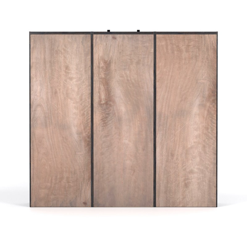 Modern Storage Bookcase - Light Wood & Iron Hardware